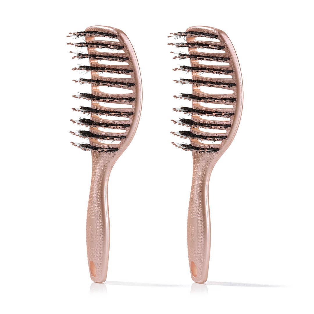 Curvy Brush - Hårbørste med vildsvinehår: Blød Sort