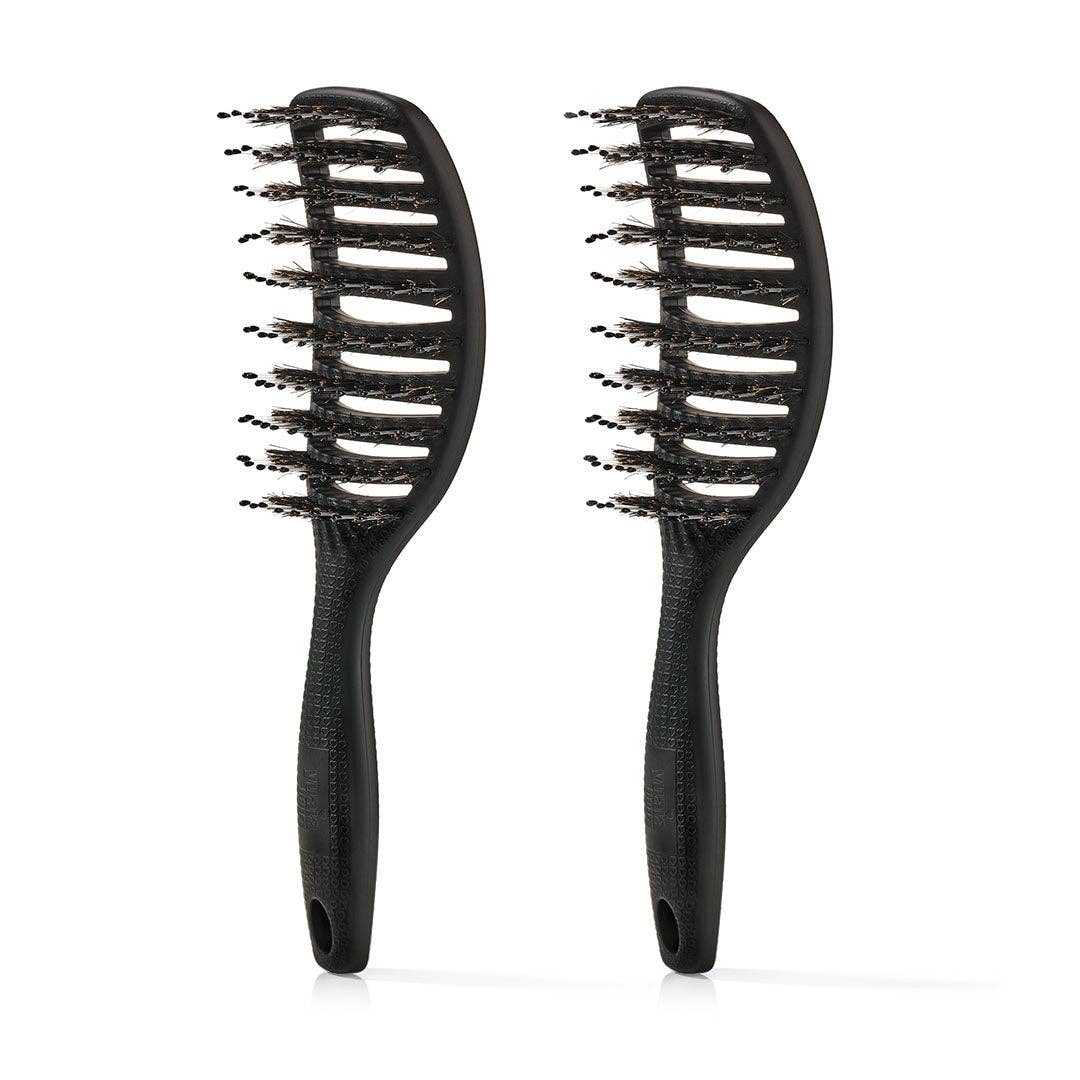 Curvy Brush - Hårbørste med vildsvinehår: Soft Espresso