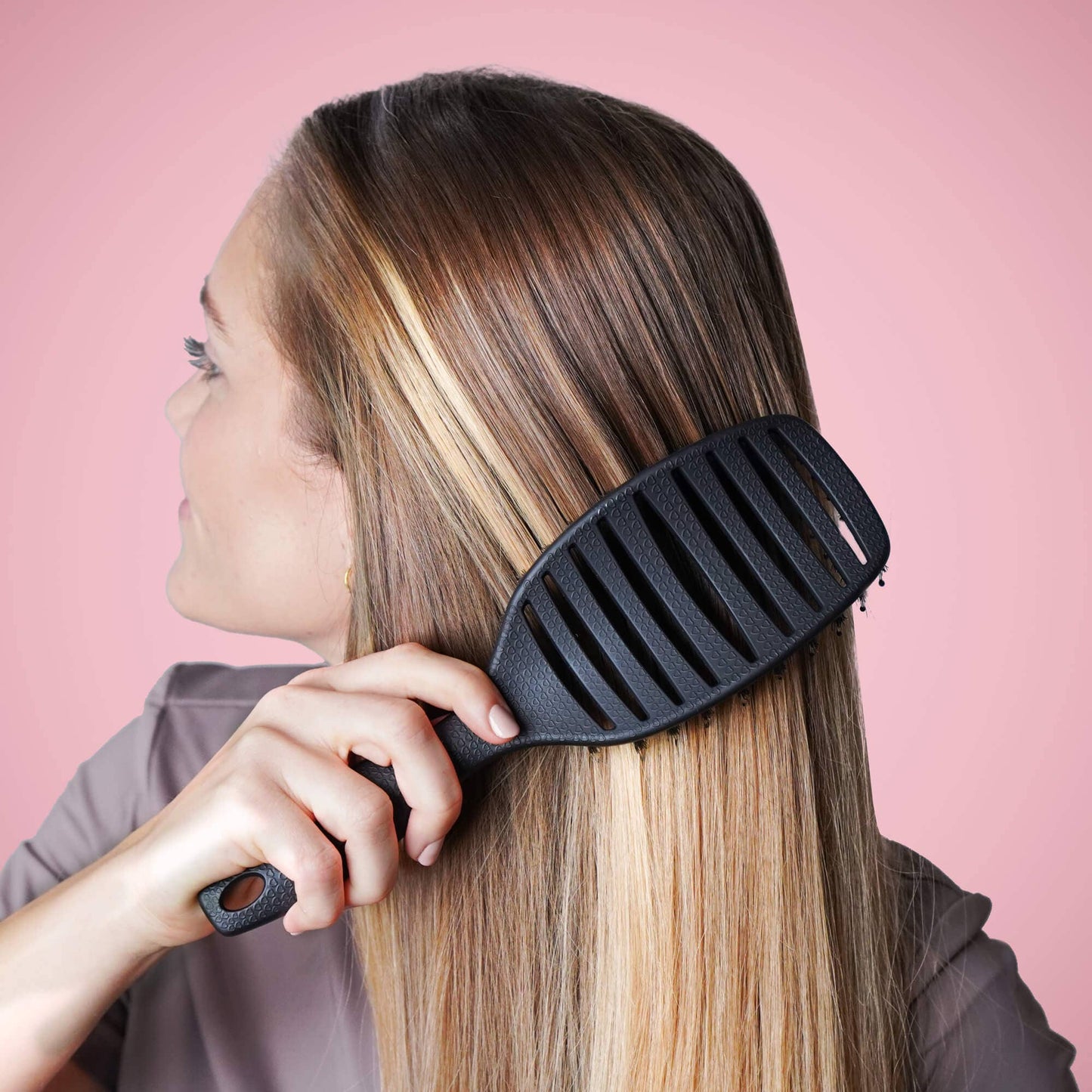 Curvy Brush - Hårbørste med vildsvinehår: Soft Espresso